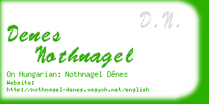 denes nothnagel business card